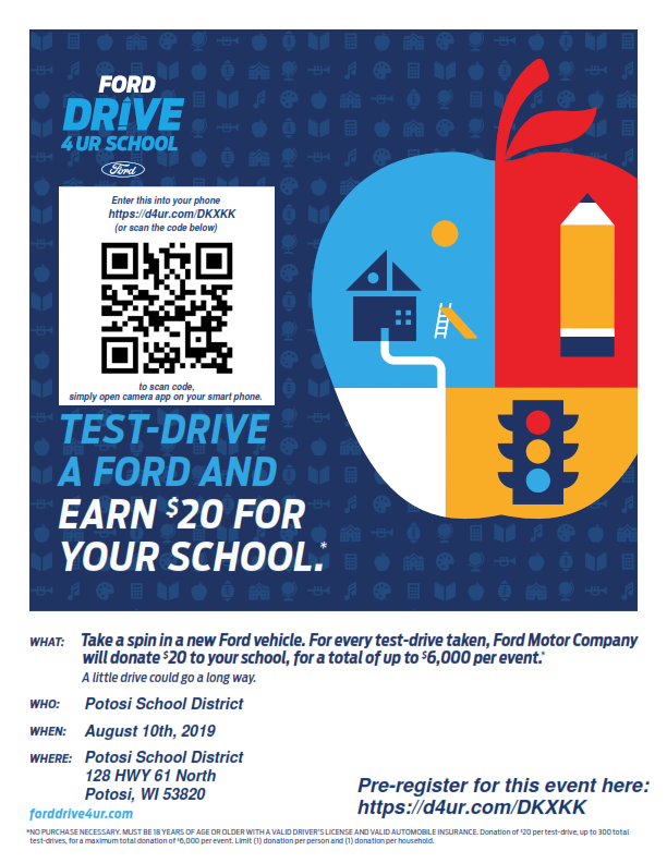 Ford Drive for your School Event Flyer 